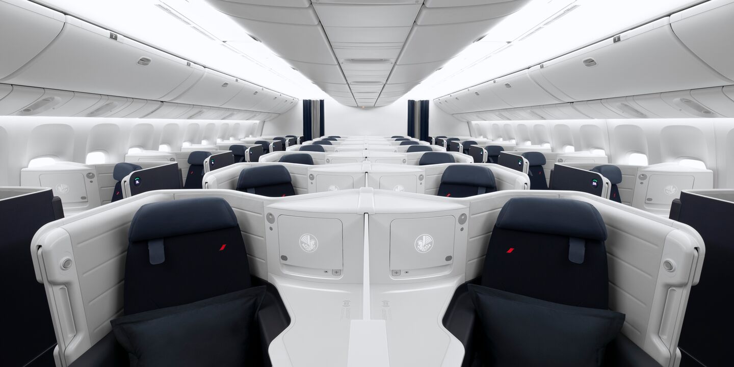 Air France Business Class Cabin View